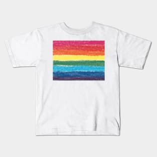 LGBTQ+ Crosshatch Pride Flag Kids T-Shirt